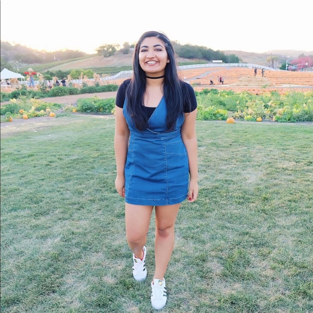 FREE PEOPLE light denim mini dress